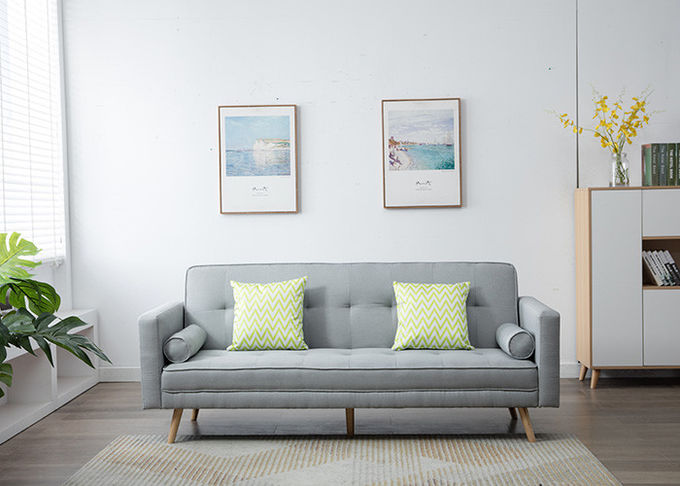 Luz - sofá sem braços da sala de visitas da tela de serapilheira da mobília moderna cinzenta do quarto